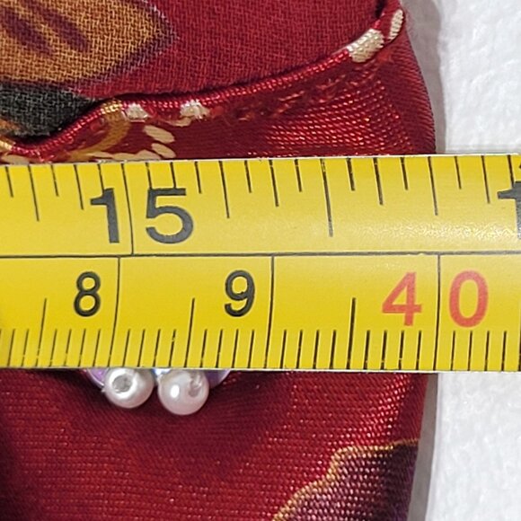 Cinema Etoile Gypsy Red Sheer Floral Bohemian Adjustable Spaghetti Straps - Picture 9 of 10